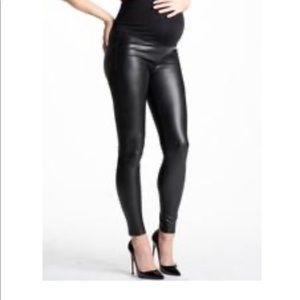 Brand New Preggo Rockstar Faux Leather Leggings